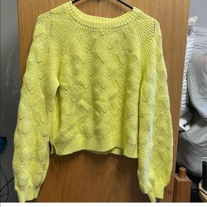 bright yellow preppy sweater